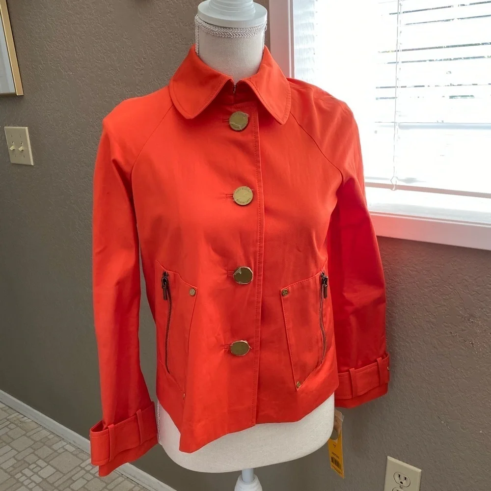 Tory Burch Curtis jacket in Poppy, Sz. 0